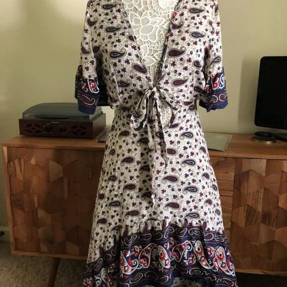 Cupshe Paisley High low Dress - Picture 7 of 8